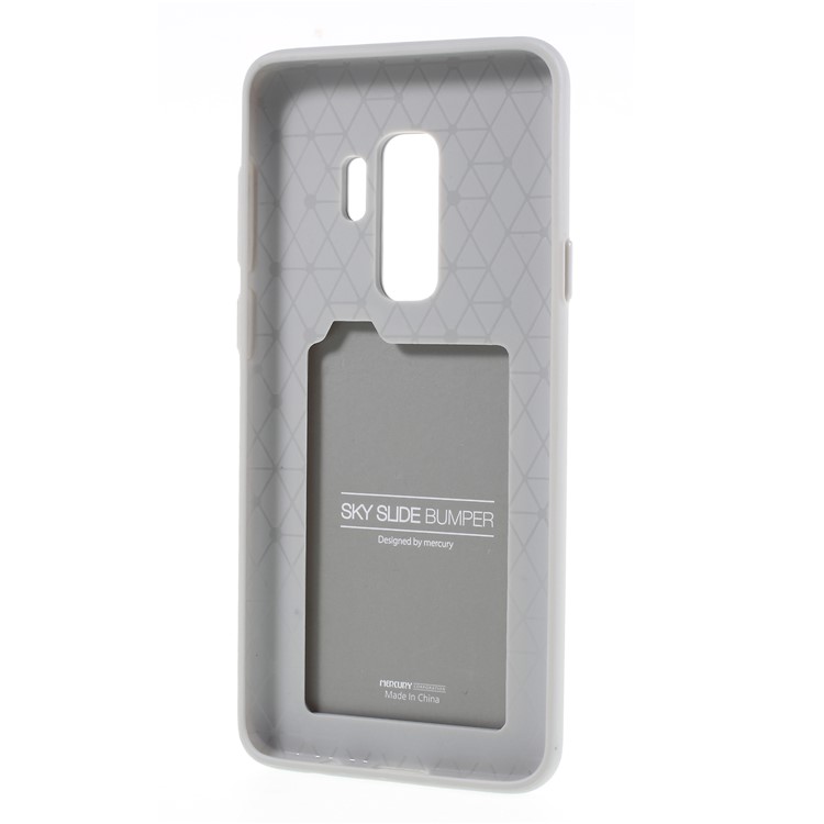 MERCURY GOOSPERY Sky Slide Card Holder PC TPU Cover for Samsung Galaxy S9 Plus SM-G965 - White-5