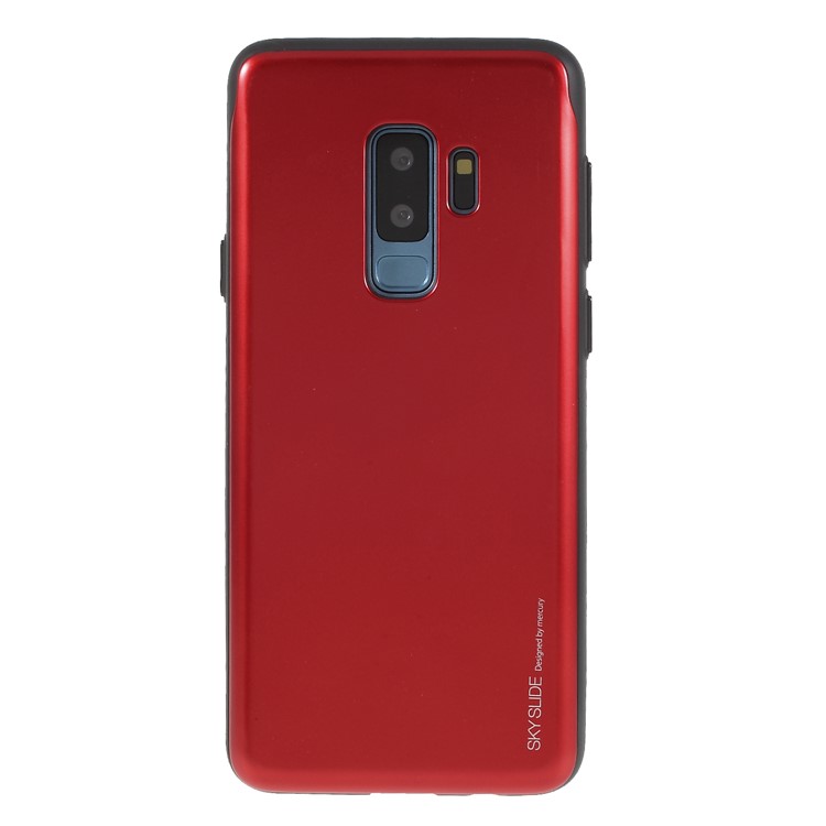 MERCURY GOOSPERY Sky Slide Card Holder PC TPU Phone Casing for Samsung Galaxy S9 Plus SM-G965 - Red-1