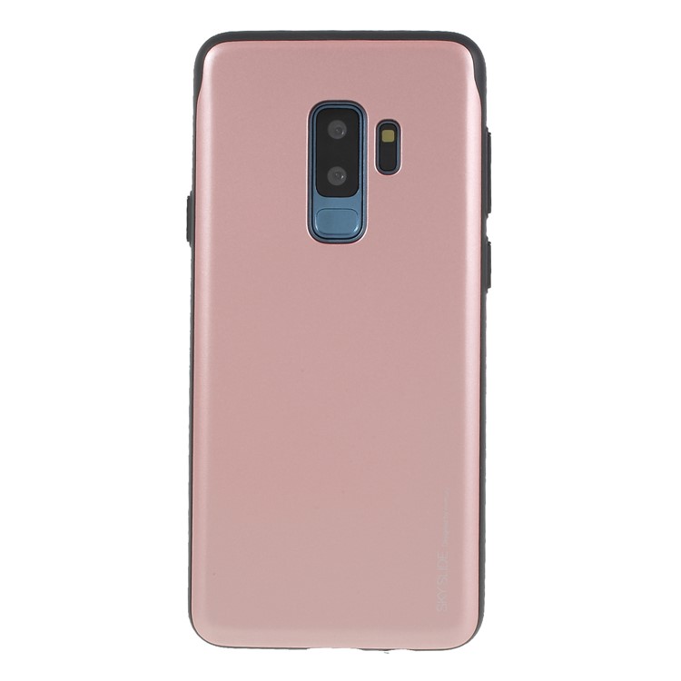 MERCURY GOOSPERY Sky Slide Card Holder PC TPU Mobile Shell for Samsung Galaxy S9 Plus SM-G965 - Rose Gold-1