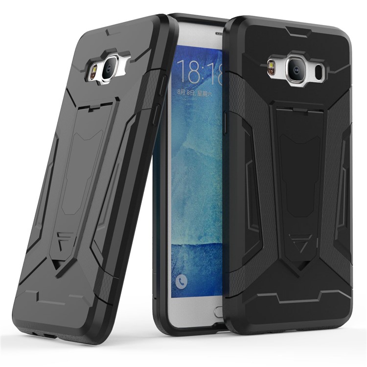 Armor PC + TPU Hybrid Case with Kickstand for Samsung Galaxy J5 (2016) J510 - Black-1