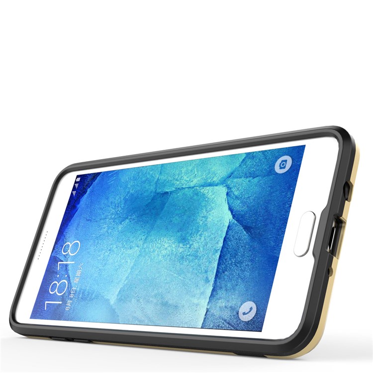 Armor PC + TPU Mobile Phone Case with Kickstand for Samsung Galaxy J5 (2016) J510 - Gold-17