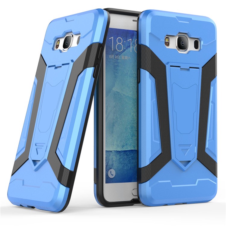 Armor PC + TPU Hybrid Case Shell with Kickstand for Samsung Galaxy J5 (2016) J510 - Blue-1