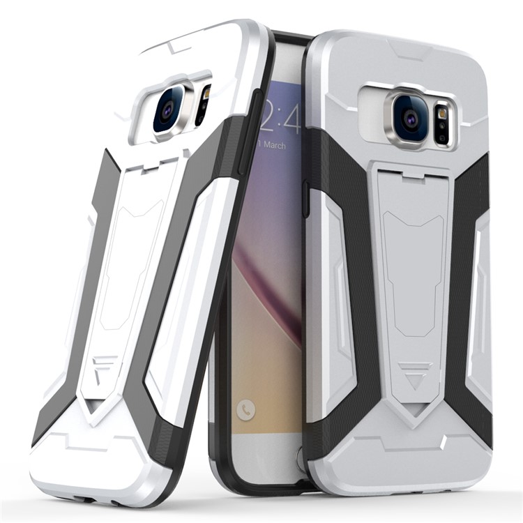 Armor PC + TPU Hybrid Cover with Kickstand for Samsung Galaxy S7 SM-G930 - White-1