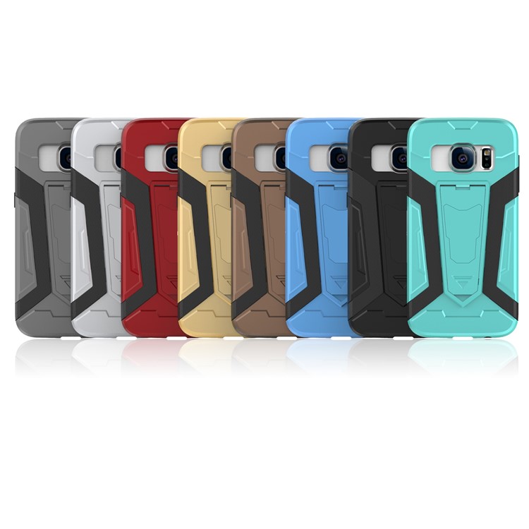 Armor PC + TPU Hybrid Cover with Kickstand for Samsung Galaxy S7 SM-G930 - White-2