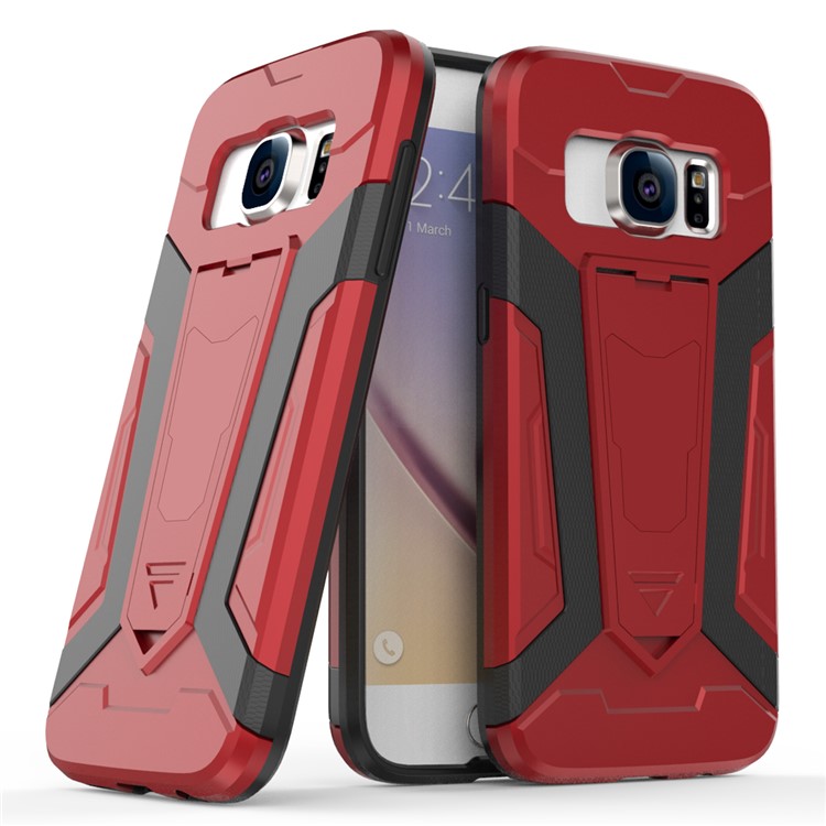 Armor PC + TPU Hybrid Casing with Kickstand for Samsung Galaxy S7 SM-G930 - Red-1