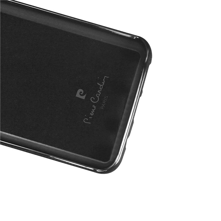 PIERRE CARDIN Genuine Leather Coated TPU Mobile Phone Case for Samsung Galaxy S9+ SM-G965 - Brown-3