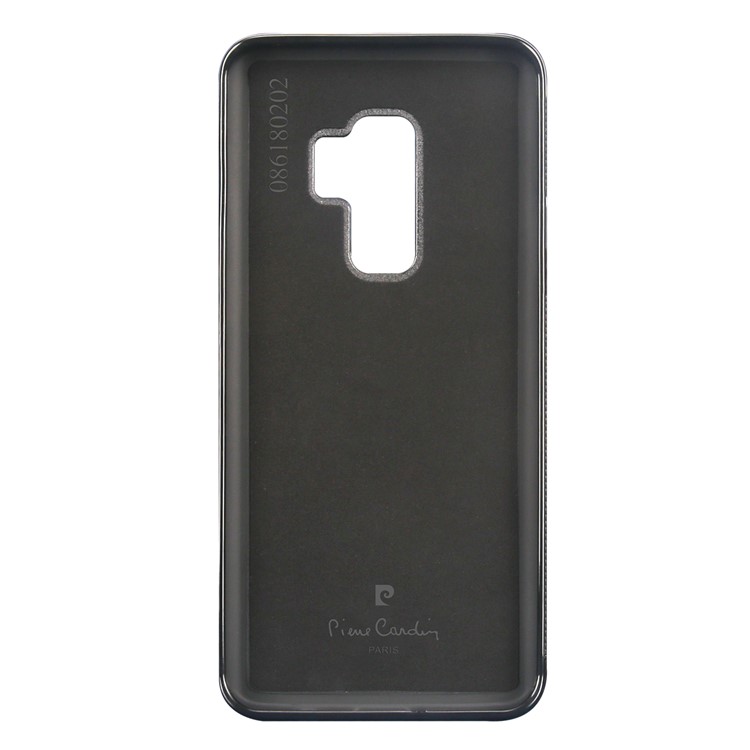 PIERRE CARDIN Genuine Leather Coated TPU Mobile Phone Case for Samsung Galaxy S9+ SM-G965 - Brown-7