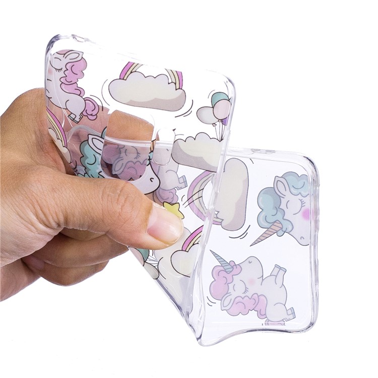 Pattern Printing IMD TPU Cover Case for Samsung Galaxy S9 SM-G960 - Cloud and Unicorn-5