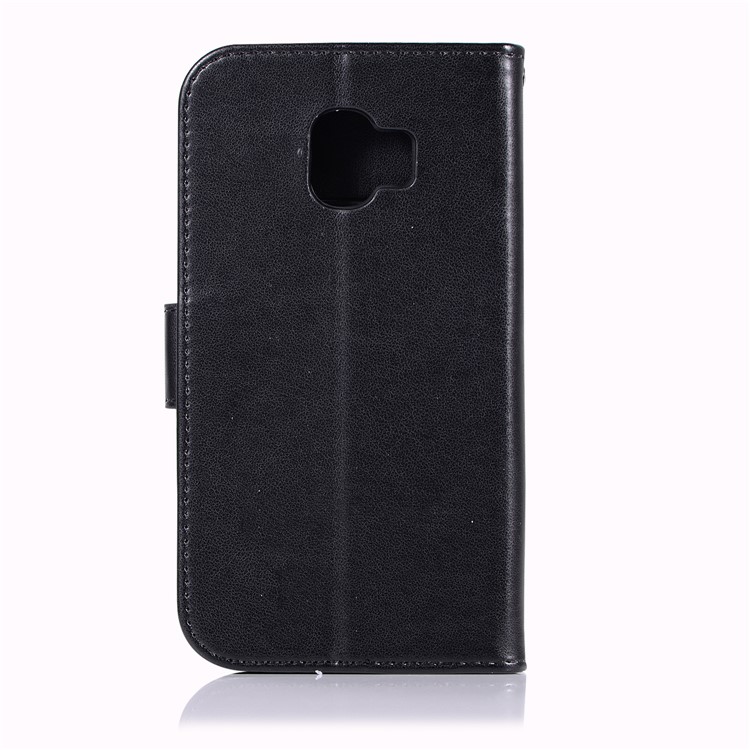 Imprint Owl Dream Catcher Wallet Stand Leather Case for Samsung Galaxy J2 Pro 2018 - Black-3
