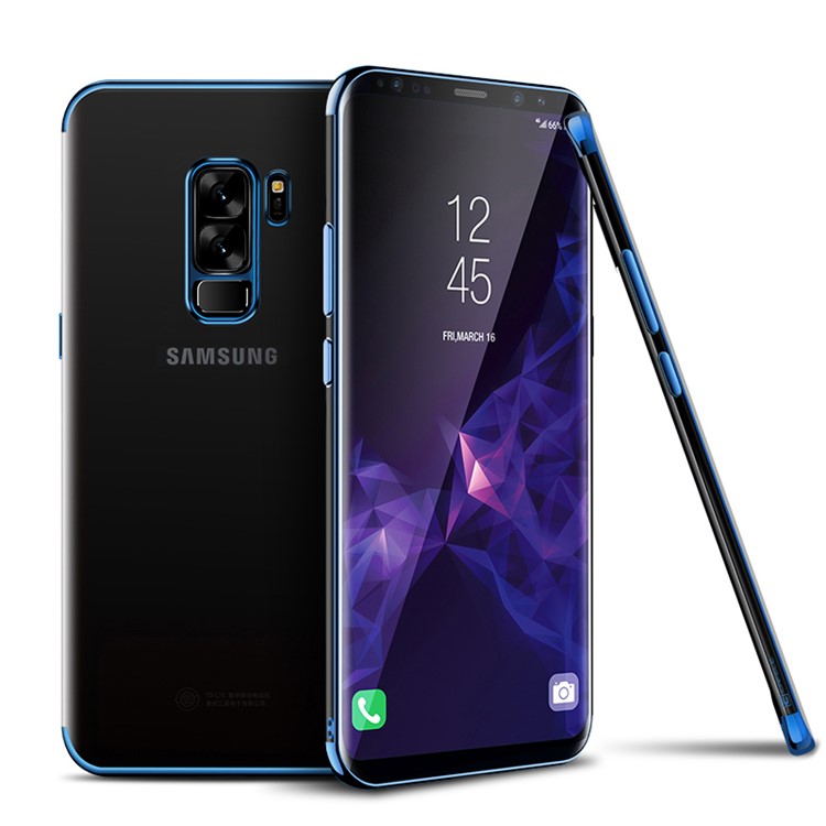 CAFELE Electroplating Soft TPU Protection Case for Samsung Galaxy S9 Plus G965 - Blue-1