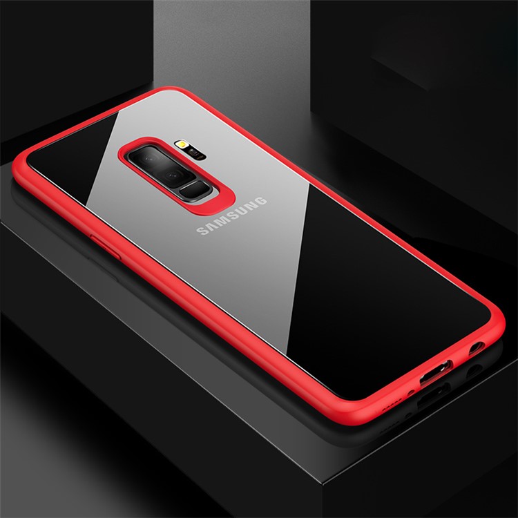CAFELE Crystal Series Clear Acrylic + TPU Mobile Phone Cover for Samsung Galaxy S9 Plus SM-G965 - Red-1