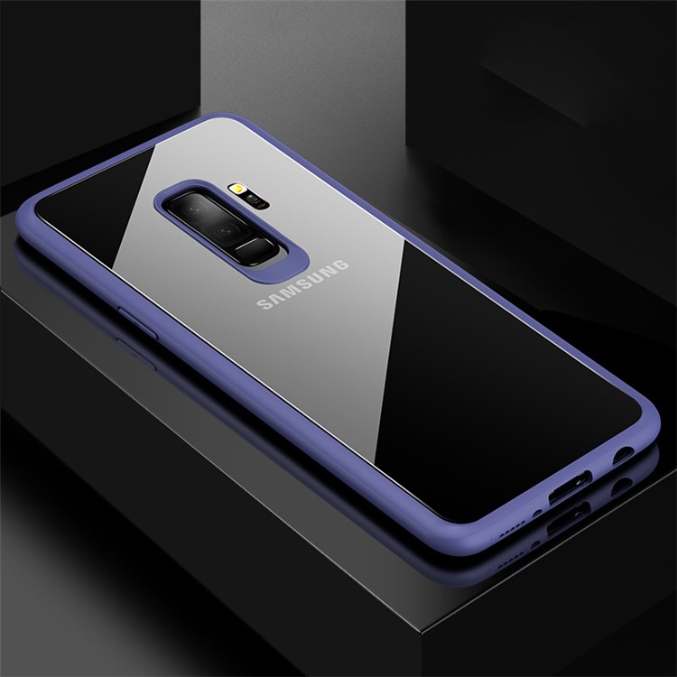 CAFELE Crystal Series Clear Acrylic + TPU Cell Phone Cover for Samsung Galaxy S9 Plus SM-G965 - Blue-1