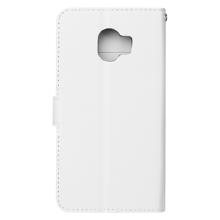 For Samsung Galaxy J2 Pro 2018 Crazy Horse PU Leather Wallet Cover with Stand - White-5