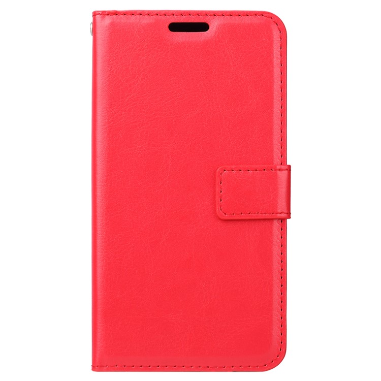 For Samsung Galaxy J2 Pro 2018 Crazy Horse PU Leather Wallet Stand Phone Shell - Red-3