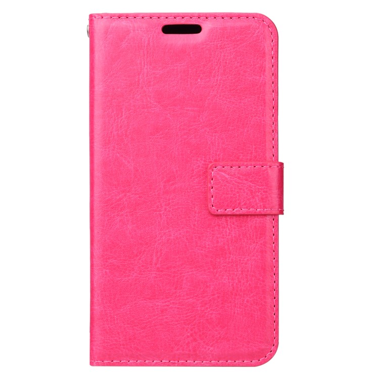 For Samsung Galaxy J2 Pro 2018 Crazy Horse Wallet Stand Leather Phone Case - Rose-3