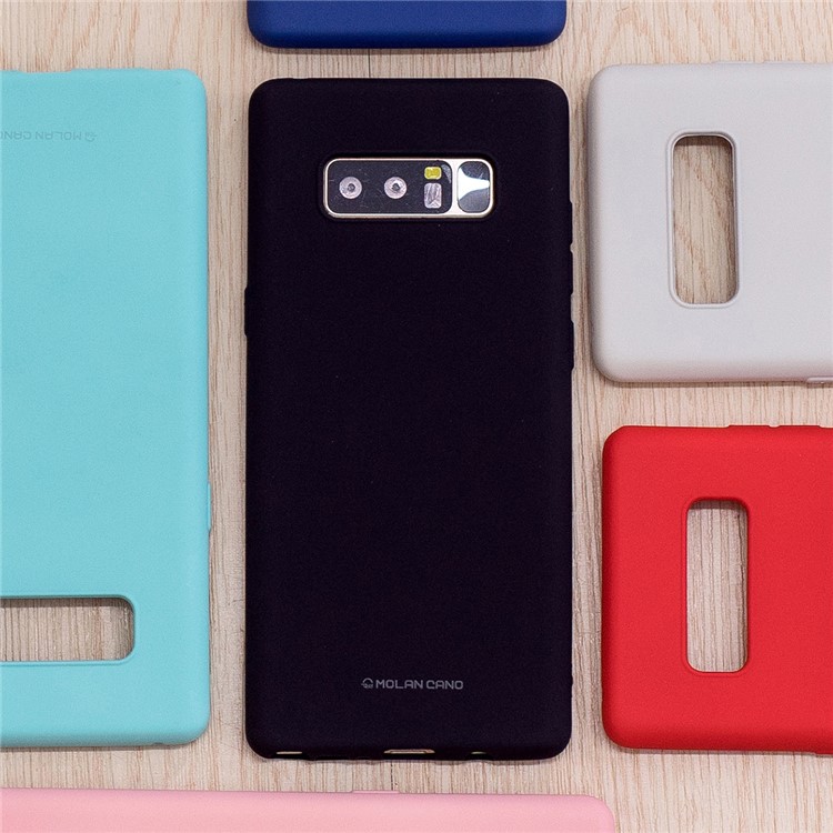 MOLAN CANO Rubberized Soft TPU Back Phone Case for Samsung Galaxy Note 8 SM-N950 - Black-8