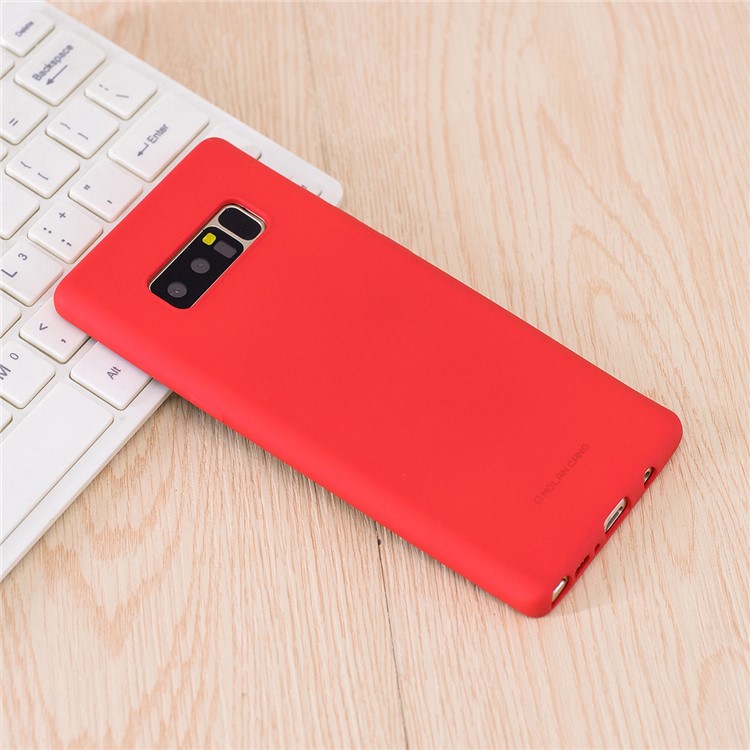 MOLAN CANO Rubberized Soft TPU Mobile Phone Shell for Samsung Galaxy Note 8 SM-N950 - Red-1