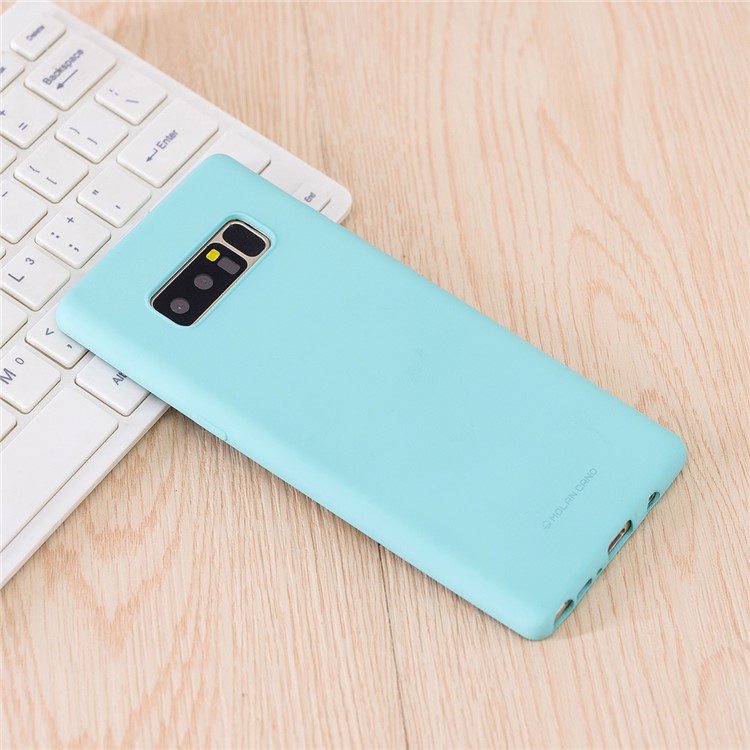 MOLAN CANO Rubberized Soft TPU Phone Casing for Samsung Galaxy Note 8 SM-N950 - Baby Blue-1