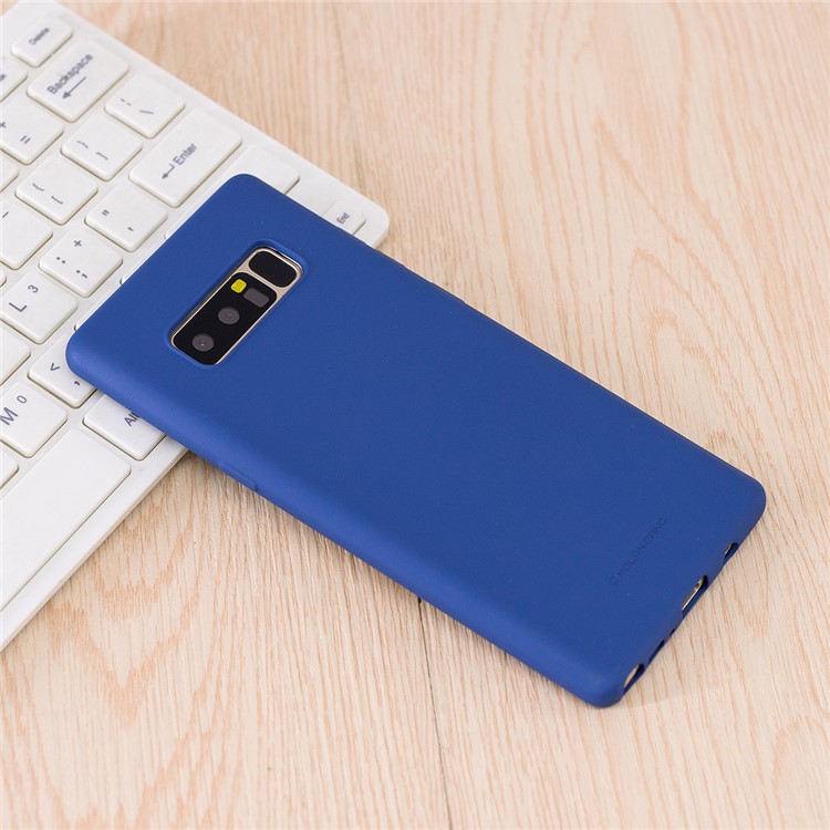 MOLAN CANO Rubberized Soft TPU Case Accessories Mobile for Samsung Galaxy Note 8 SM-N950 - Dark Blue-1
