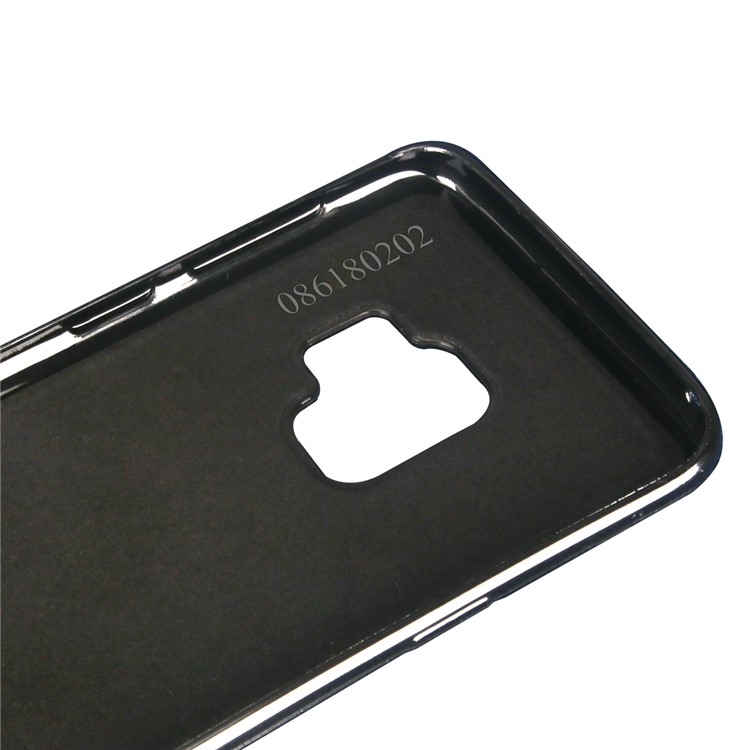 PIERRE CARDIN Genuine Leather Coated Card Slot TPU Kickstand Cover for Samsung Galaxy S9 SM-G960 - Brown-5