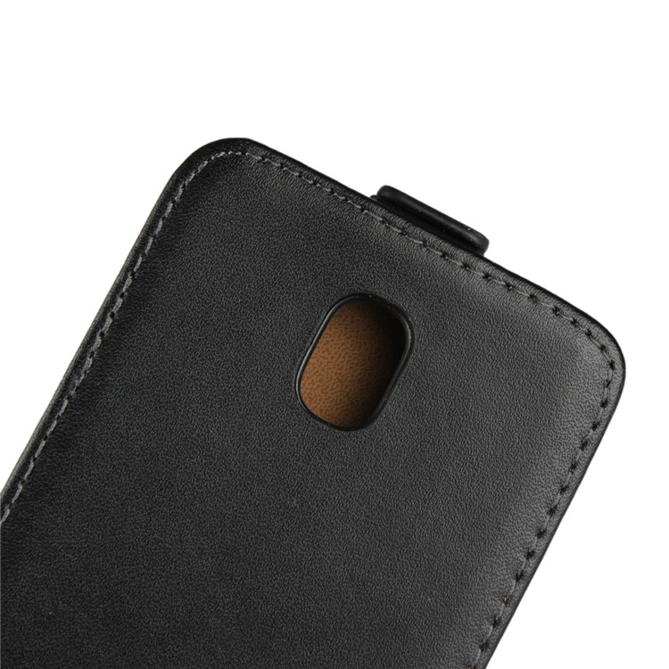 Split Leather Vertical Flip Cell Phone Case for Samsung Galaxy J3 (2017) EU Version / J3 Pro (2017) - Black-10