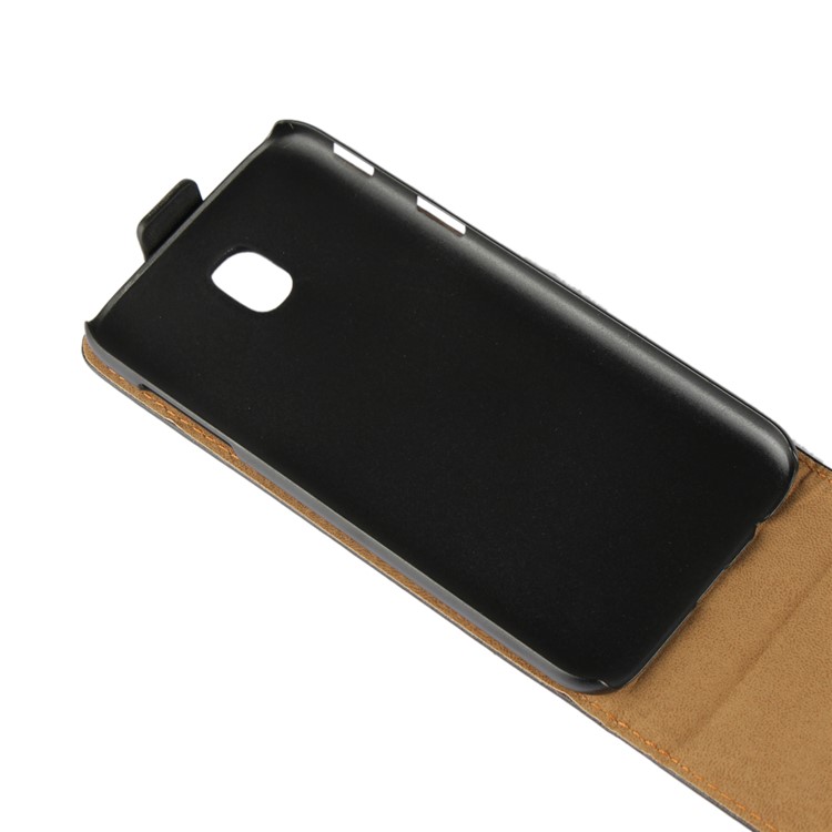 Split Leather Vertical Flip Cell Phone Case for Samsung Galaxy J3 (2017) EU Version / J3 Pro (2017) - Black-12