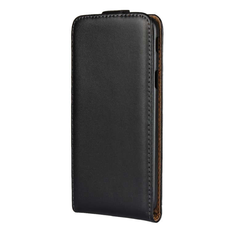 Split Leather Vertical Flip Cell Phone Case for Samsung Galaxy J3 (2017) EU Version / J3 Pro (2017) - Black-2