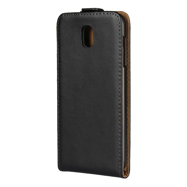 Split Leather Vertical Flip Cell Phone Case for Samsung Galaxy J3 (2017) EU Version / J3 Pro (2017) - Black-3