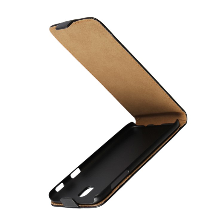Split Leather Vertical Flip Cell Phone Case for Samsung Galaxy J3 (2017) EU Version / J3 Pro (2017) - Black-5