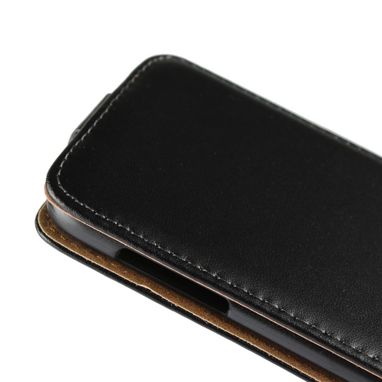 Split Leather Vertical Flip Cell Phone Case for Samsung Galaxy J3 (2017) EU Version / J3 Pro (2017) - Black-7