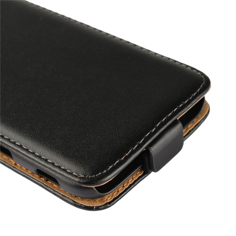Split Leather Vertical Flip Cell Phone Case for Samsung Galaxy J3 (2017) EU Version / J3 Pro (2017) - Black-8