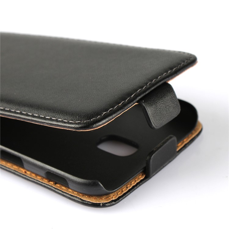 Split Leather Vertical Flip Cell Phone Case for Samsung Galaxy J3 (2017) EU Version / J3 Pro (2017) - Black-9