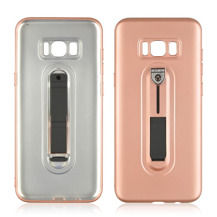 Shockproof Matte TPU Sliding Kickstand Phone Casing for Samsung Galaxy S8 Plus SM-G955 - Rose Gold-2