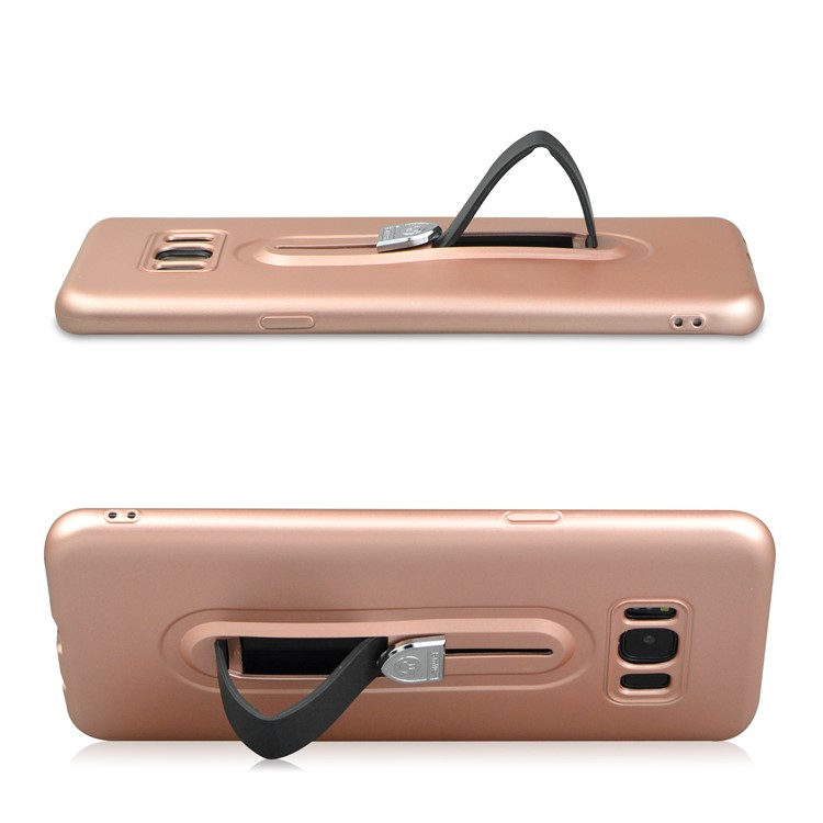 Shockproof Matte TPU Sliding Kickstand Phone Casing for Samsung Galaxy S8 Plus SM-G955 - Rose Gold-5
