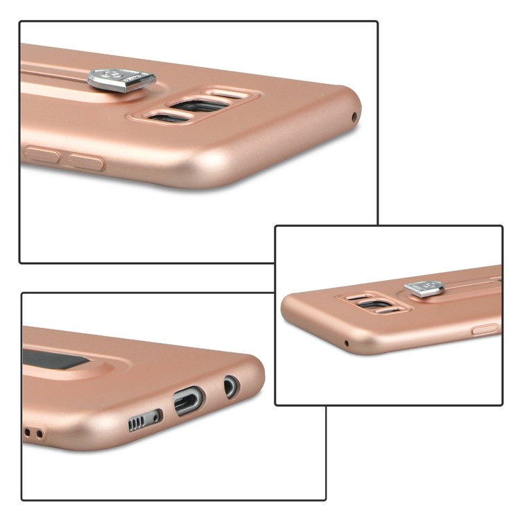 Shockproof Matte TPU Sliding Kickstand Phone Casing for Samsung Galaxy S8 Plus SM-G955 - Rose Gold-6