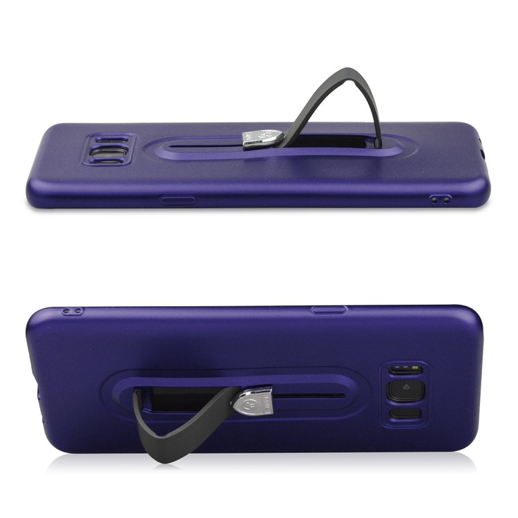 Shockproof Matte TPU Sliding Kickstand Cell Phone Case for Samsung Galaxy S8+ SM-G955 - Purple-5