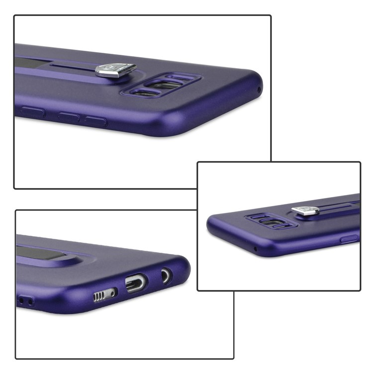 Shockproof Matte TPU Sliding Kickstand Cell Phone Case for Samsung Galaxy S8+ SM-G955 - Purple-6