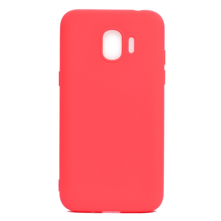 Soft Matte TPU Back Shell for Samsung Galaxy J2 Pro 2018 - Red-2