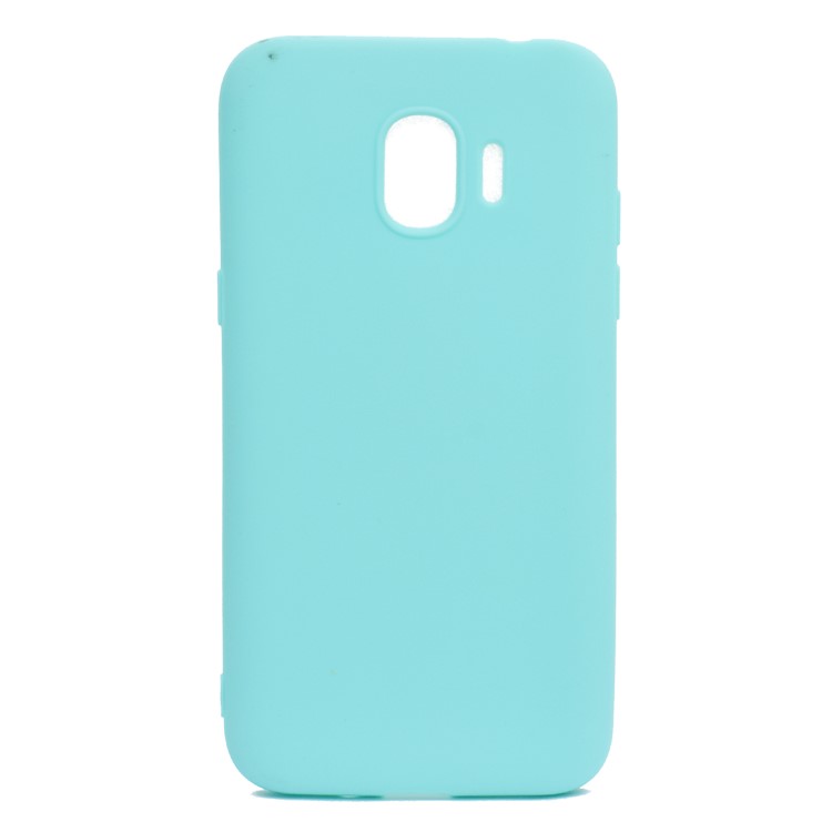 Soft Matte TPU Mobile Phone Case for Samsung Galaxy J2 Pro 2018 - Cyan-2