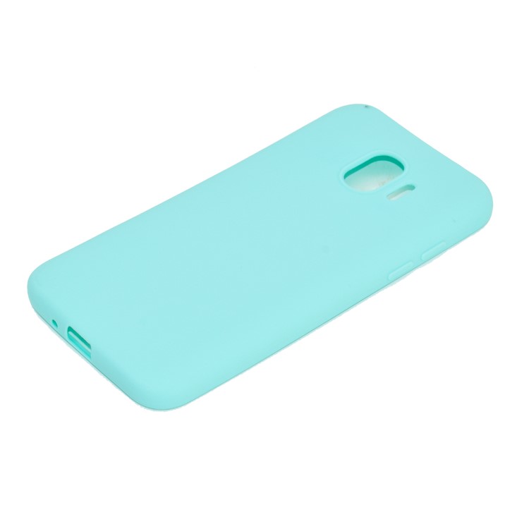 Soft Matte TPU Mobile Phone Case for Samsung Galaxy J2 Pro 2018 - Cyan-3