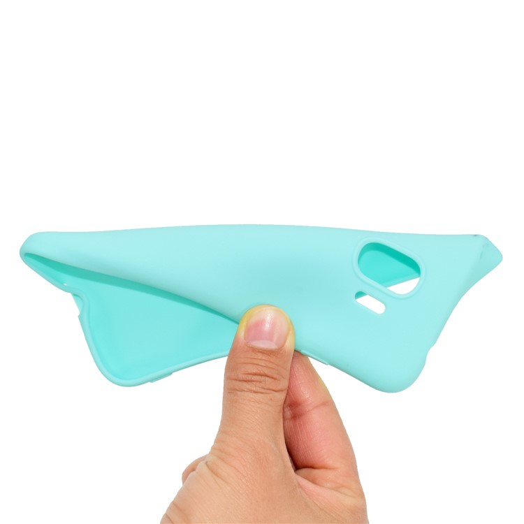 Soft Matte TPU Mobile Phone Case for Samsung Galaxy J2 Pro 2018 - Cyan-6