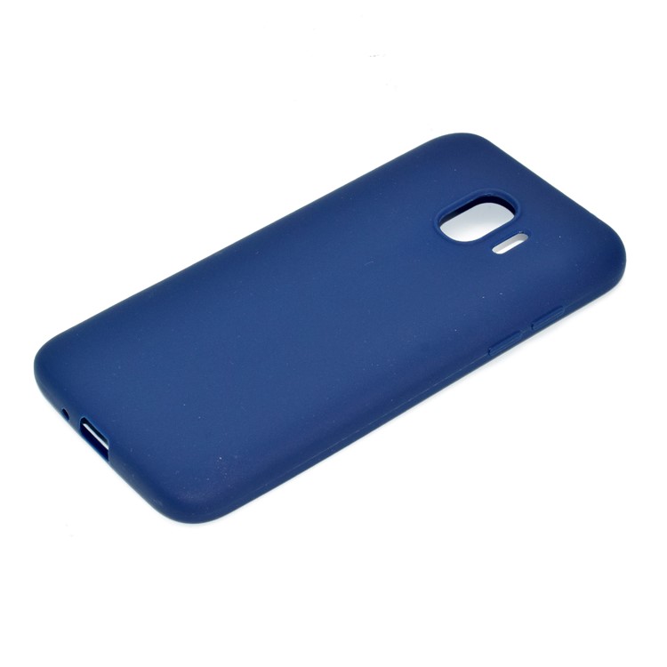 Soft Matte TPU Cell Phone Case for Samsung Galaxy J2 Pro 2018 - Dark Blue-3