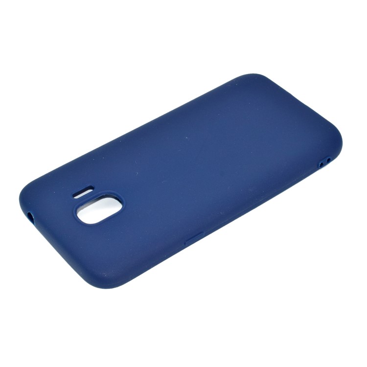 Soft Matte TPU Cell Phone Case for Samsung Galaxy J2 Pro 2018 - Dark Blue-4