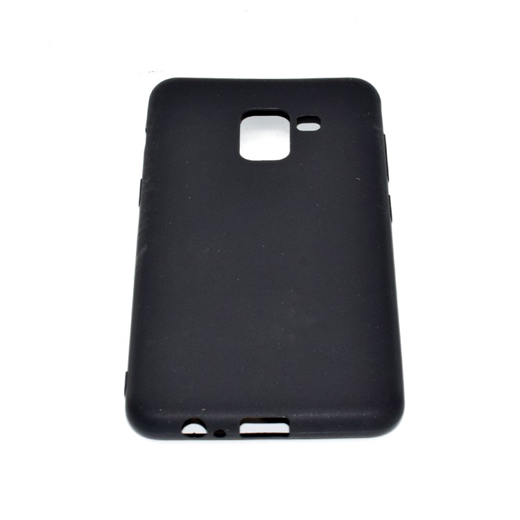 For Samsung Galaxy A8+ (2018) Solid Color Frosted Soft TPU Phone Case - Black-5