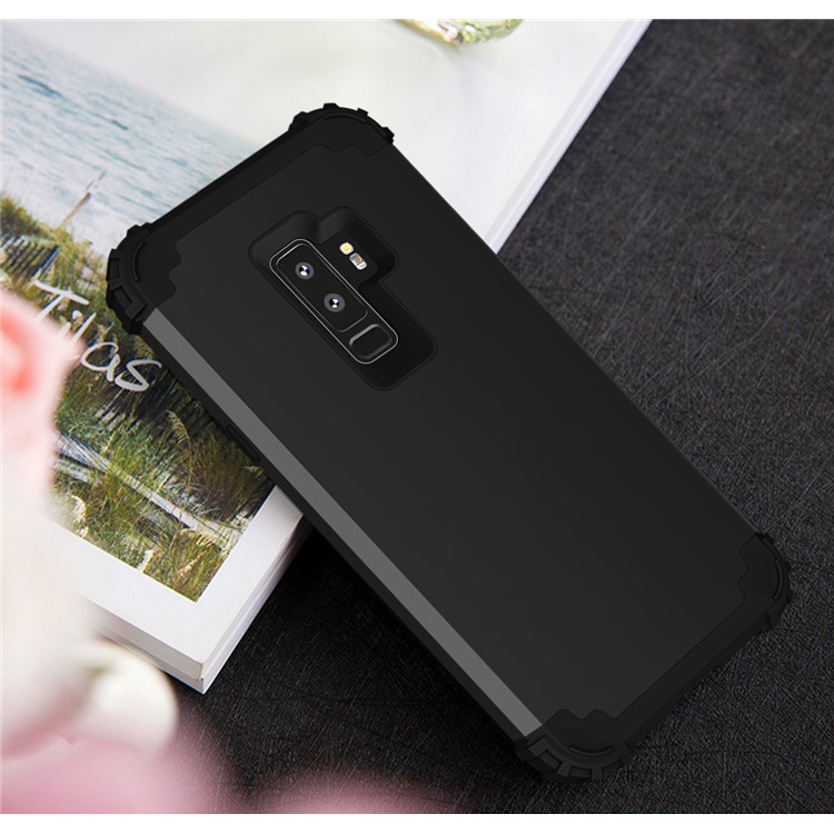 3-piece PC+Silicone Shockproof Hybrid Case for Samsung Galaxy S9 Plus G965 - Black-10