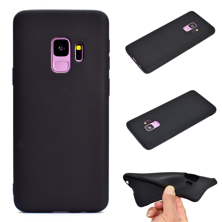 Solid Color Frosted Soft TPU Phone Case for Samsung Galaxy S9 G960 - Black-1