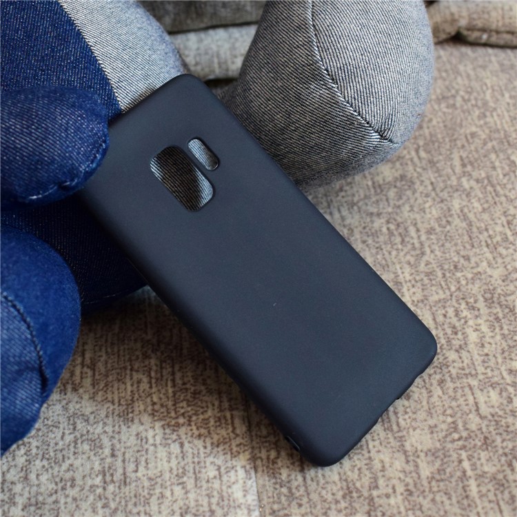 Solid Color Frosted Soft TPU Phone Case for Samsung Galaxy S9 G960 - Black-7