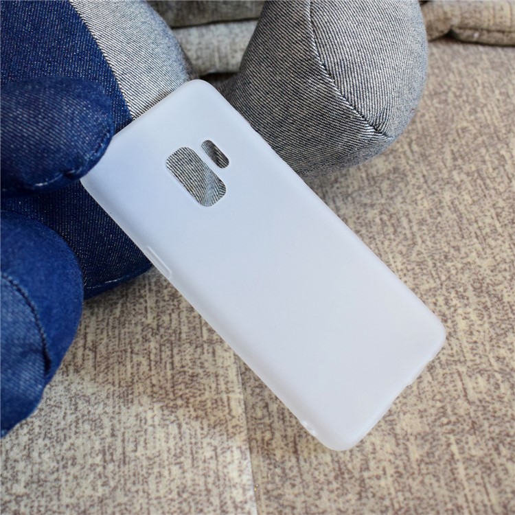 Solid Color Frosted Soft TPU Phone Cover for Samsung Galaxy S9 G960 - White-7