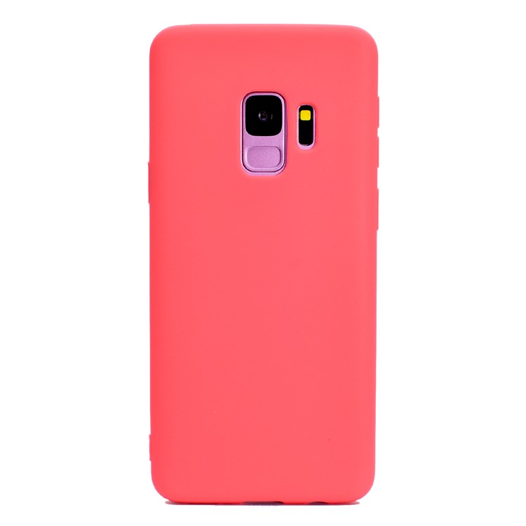 Solid Color Frosted Soft TPU Phone Shell for Samsung Galaxy S9 G960 - Red-2