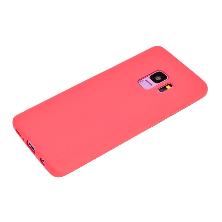 Solid Color Frosted Soft TPU Phone Shell for Samsung Galaxy S9 G960 - Red-3